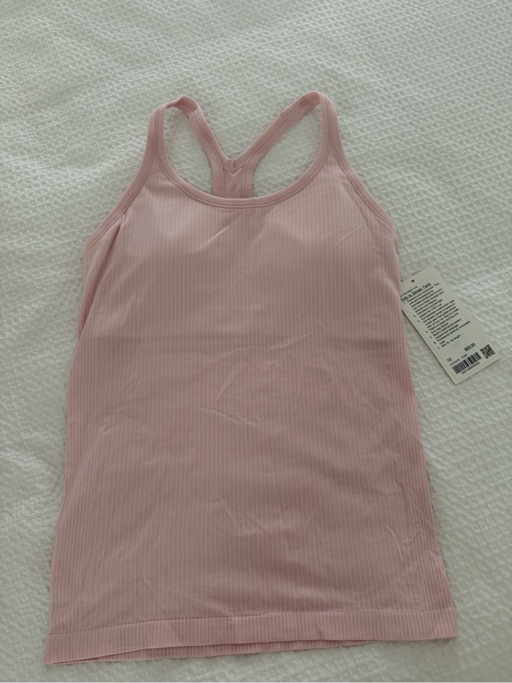 Lululemon Pink Ribbed Racerback Tank Top